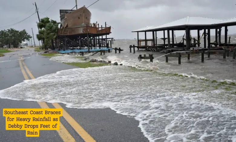 Southeast Coast Braces for Heavy Rainfall as Debby Drops Feet of Rain