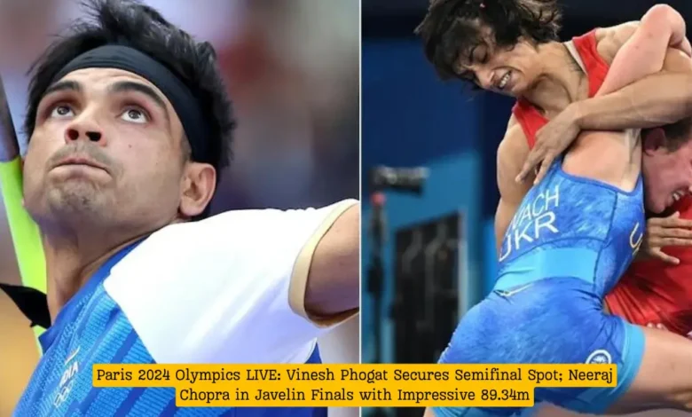 Paris 2024 Olympics LIVE: Vinesh Phogat Secures Semifinal Spot; Neeraj Chopra in Javelin Finals with Impressive 89.34m